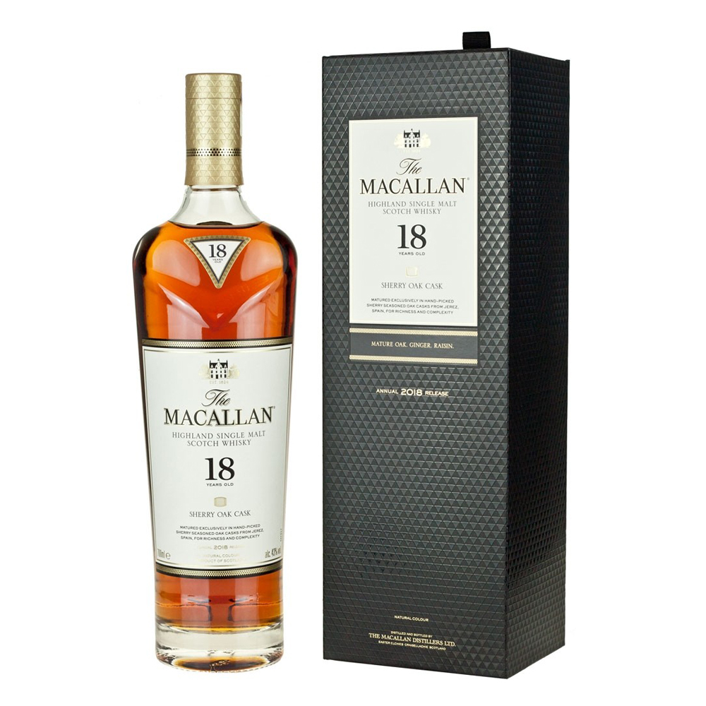 Macallan 18 Year Old Sherry Oak Single Malt Scotch 750ml - Sip & Say